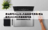 唐山限号2021年1月最新限号表格/唐山限号2021年1月最新限号表