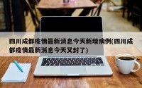 四川成都疫情最新消息今天新增病例(四川成都疫情最新消息今天又封了)